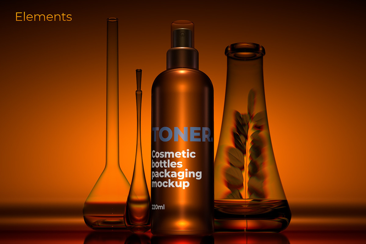 Dark Amber Cosmetics Scene Creator, a Product Mockup by Vasily Kulinich (Photo 2 of 14)