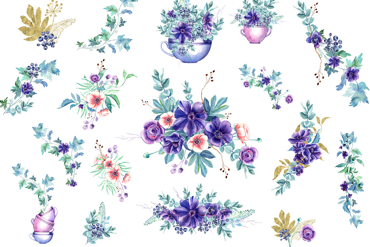 WILD ANEMONES, a Decorative Illustration by JennyColorArt (Photo 7 of 12)