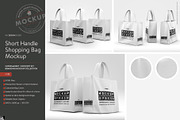 Short Handle Eco Shopping Bag Mockup, a Packaging Mockup by INCDesign (Thumbnail 13 of 14)