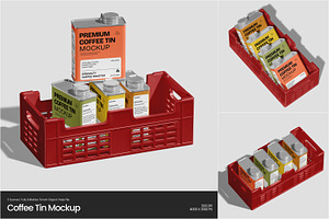 Coffee Tin Mockup, a Packaging Mockup by Permadi Creative
