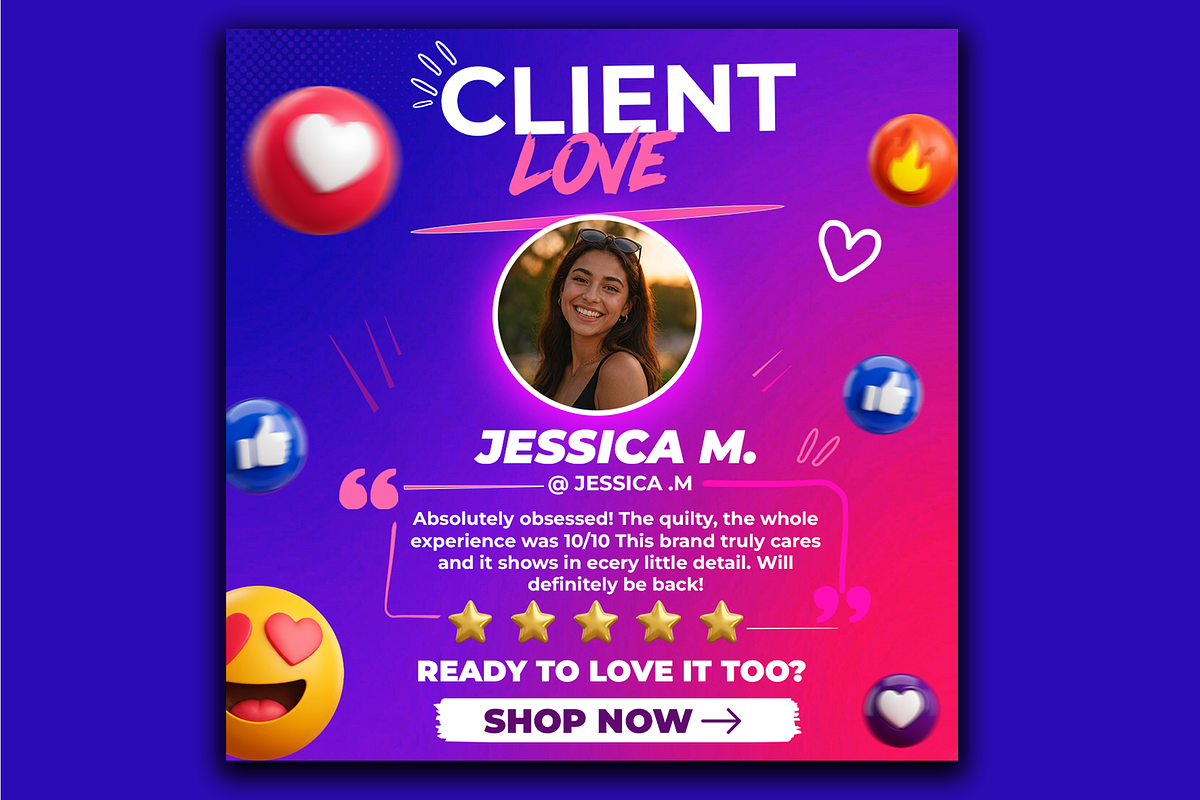 customer review post, a Social Media Template by microtasker (Photo 1 of 2)