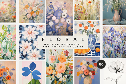 FLORAL PRINTS GALLERY, a Background Graphic by Lana Elanor