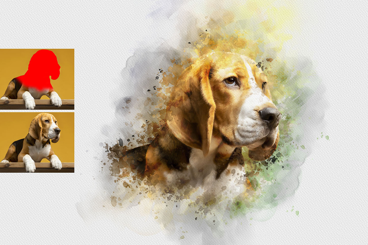 Dog Watercolor Painting, an Action Add-On by MRI STUDIO (Photo 5 of 18)