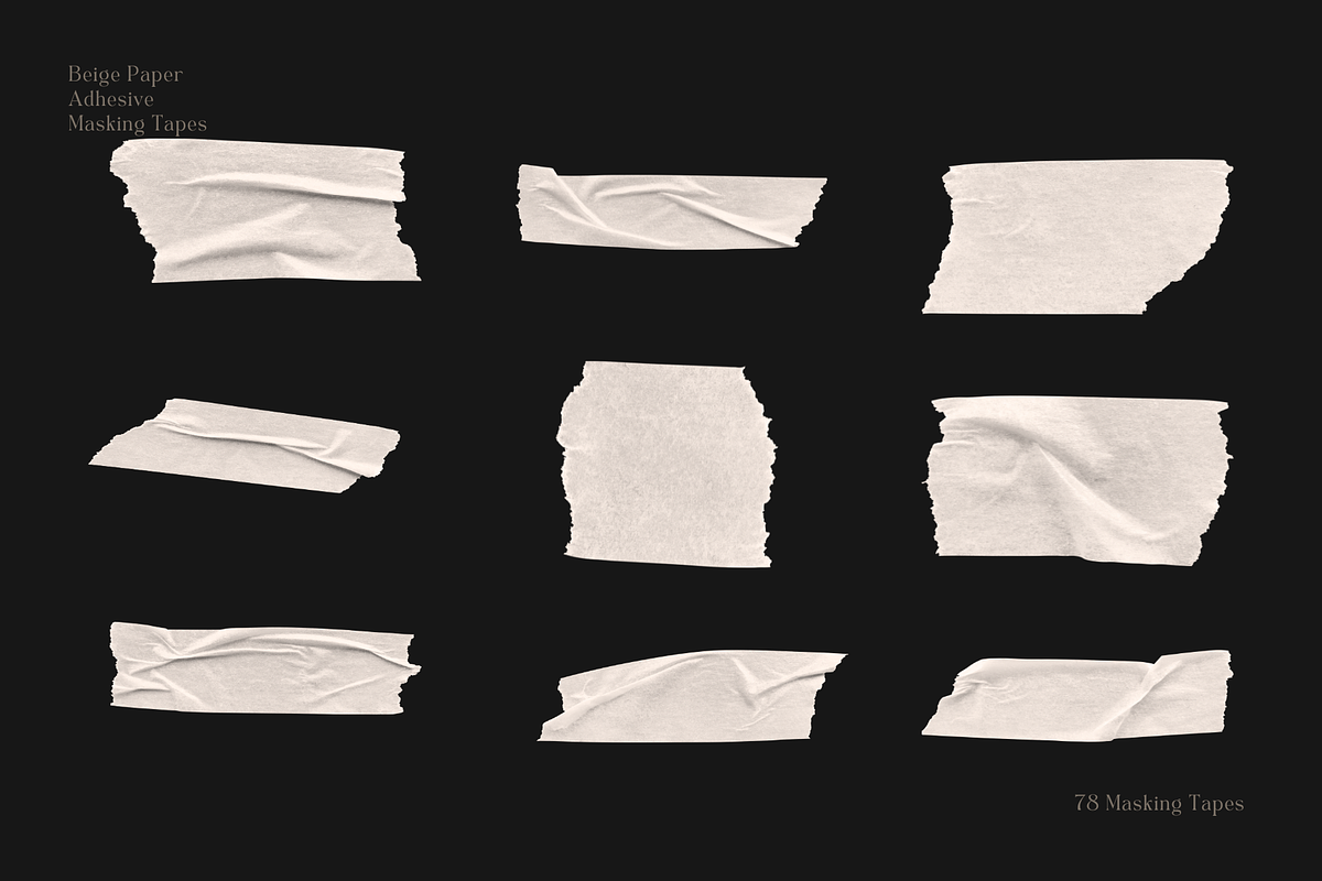 Beige Paper Adhesive Masking Tapes, a Texture Graphic by Ksuview (Photo 8 of 11)