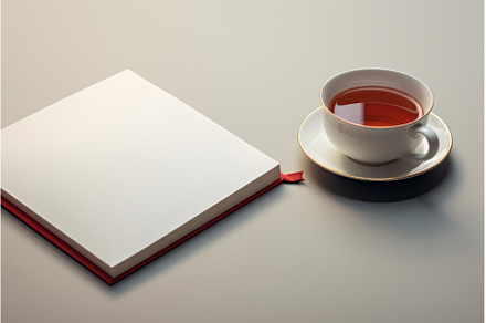 Book tea composition home. Generate, a School & Education Photo by Ylivdesign