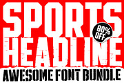 SPORTS HEADLINE FONT BUNDLE, a Sans Serif Font by Alphabet Agency (Thumbnail 1 of 11)