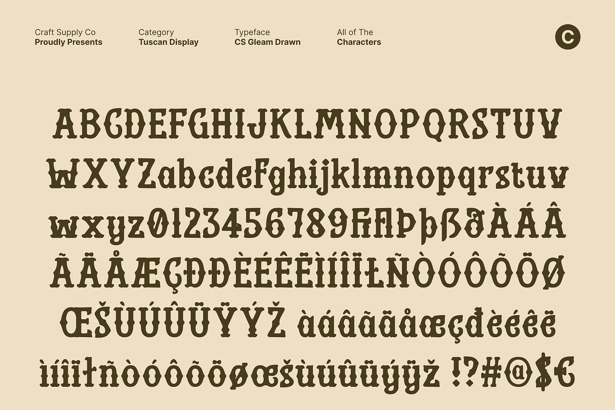 CS Gleam Drawn, a Serif Font by Craft Supply Co. (Photo 8 of 8)