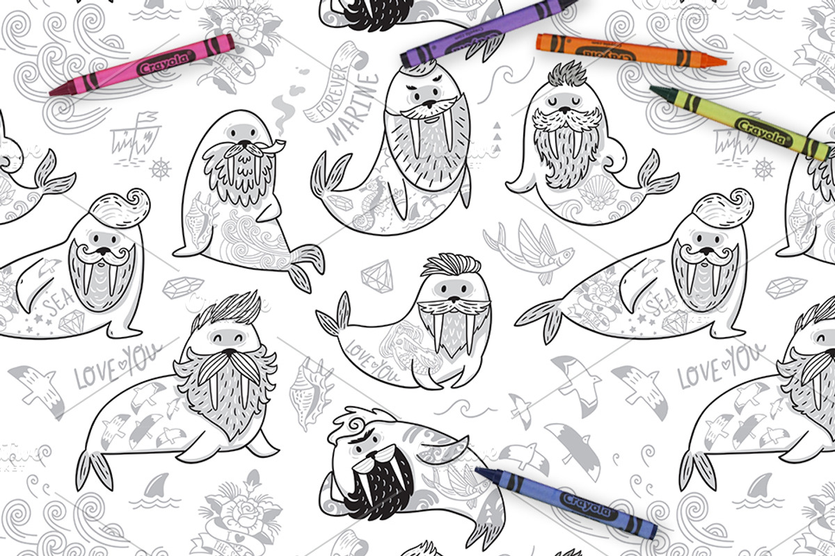 Creative Coloring Pages #2, a Pattern Graphic by PenguinHouse (Photo 7 of 11)