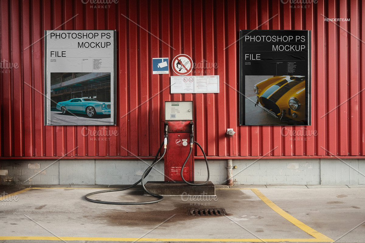 Posters and Billboard Mockup Set, an Advertising Mockup by Renderteam (Photo 9 of 12)