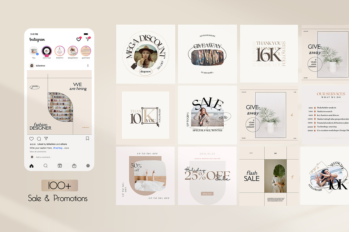 1050+ Insta Coach CANVA BUNDLE, a Social Media Template by goodesign (Photo 7 of 17)