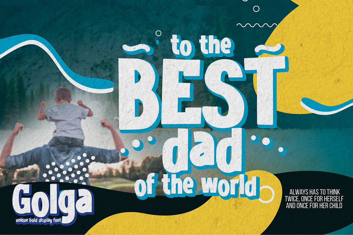 Golga - Unique Bold Display Font, a Sans Serif Font by Gassstype (Photo 4 of 8)