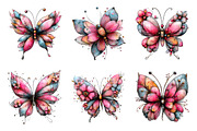 Whimsical spring Butterfly Clipart, an Illustration by SinaCreation (Thumbnail 2 of 11)
