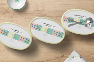 Oval Plastic Box Mockups