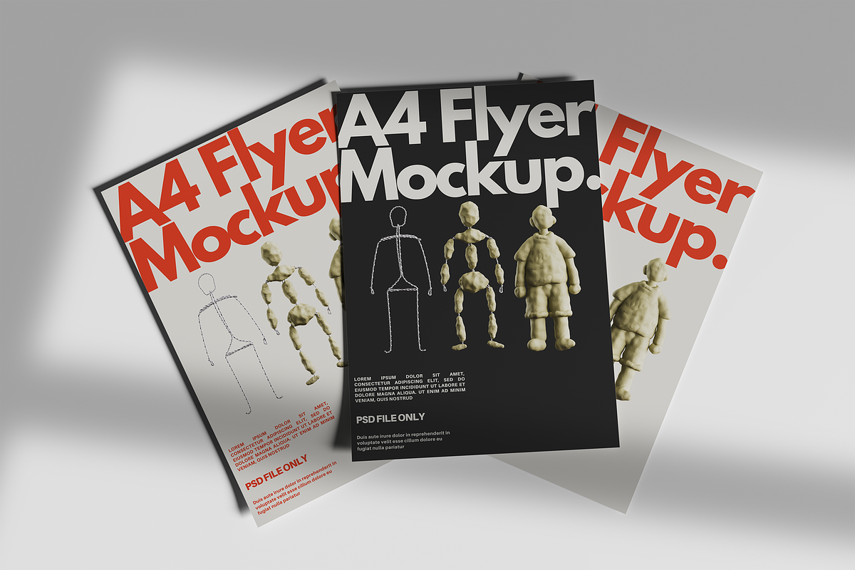 A4 Flyer Mockup, an Advertising Mockup by xavier_studio (Photo 4 of 5)
