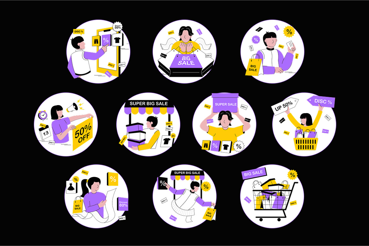 Big Sale Illustration, a Finance Illustration by Loin Studio (Photo 3 of 3)