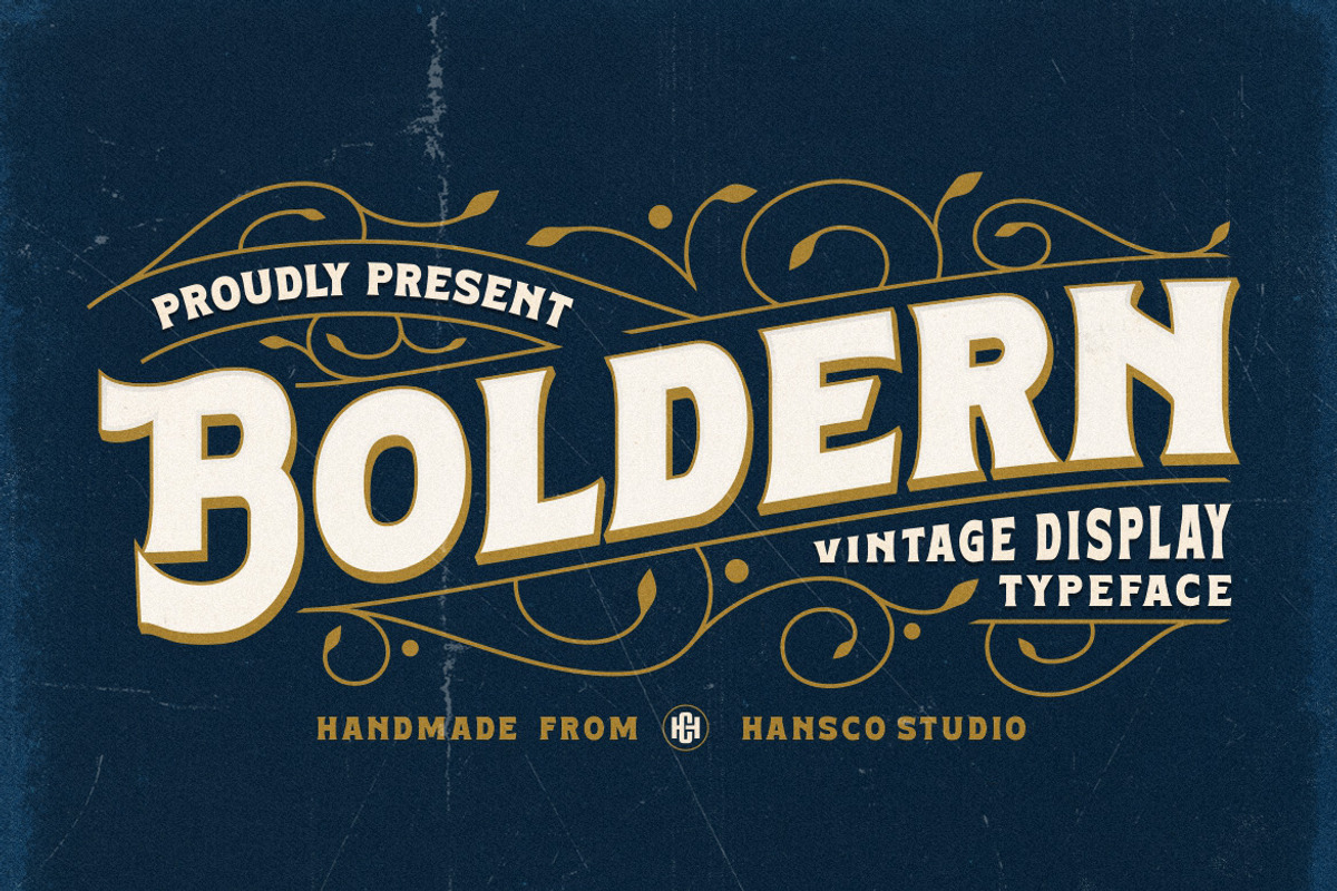 Boldern – Retro Serif Font, a Serif Font by HansCo Studio (Photo 1 of 13)