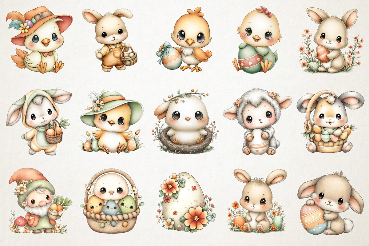 Cute Easter Celebration Clipart Pack, an Illustration by RobertsArt (Photo 5 of 6)