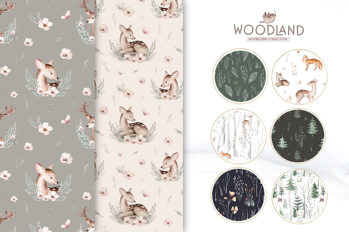 Watercolor woodland collection, an Animal Illustration by Peace ART (Photo 9 of 14)