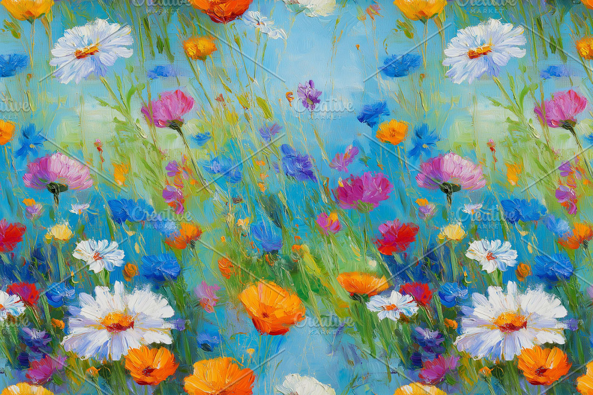 Wildflowers Artistic Patterns Set, a Pattern Graphic by LoveDesignShop (Photo 5 of 6)