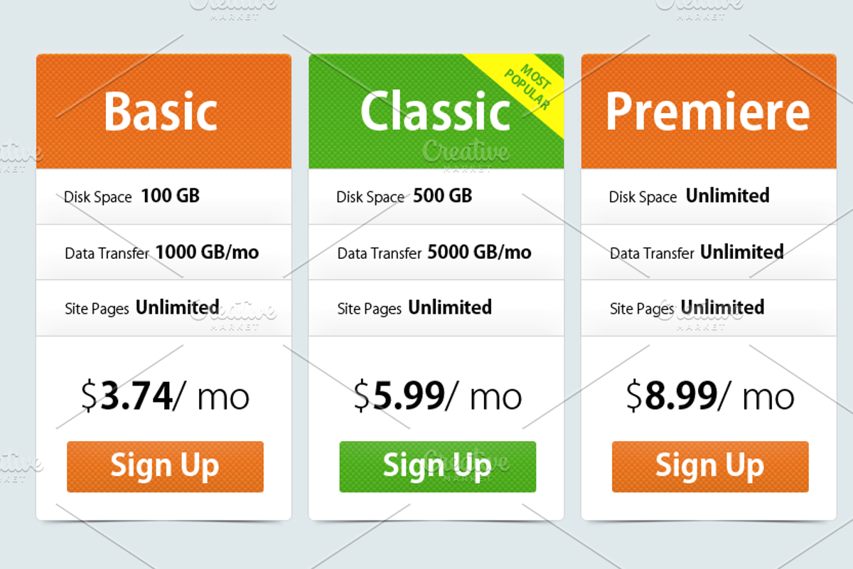 Modern Price Table Vol.2, a Templates & Theme by BlossomRougeSvg