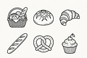 Bundles Set Bakery Packaging Icons, an Outline Icon by adenpinkstore (Thumbnail 3 of 12)