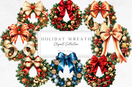 Holiday Wreath Clipart