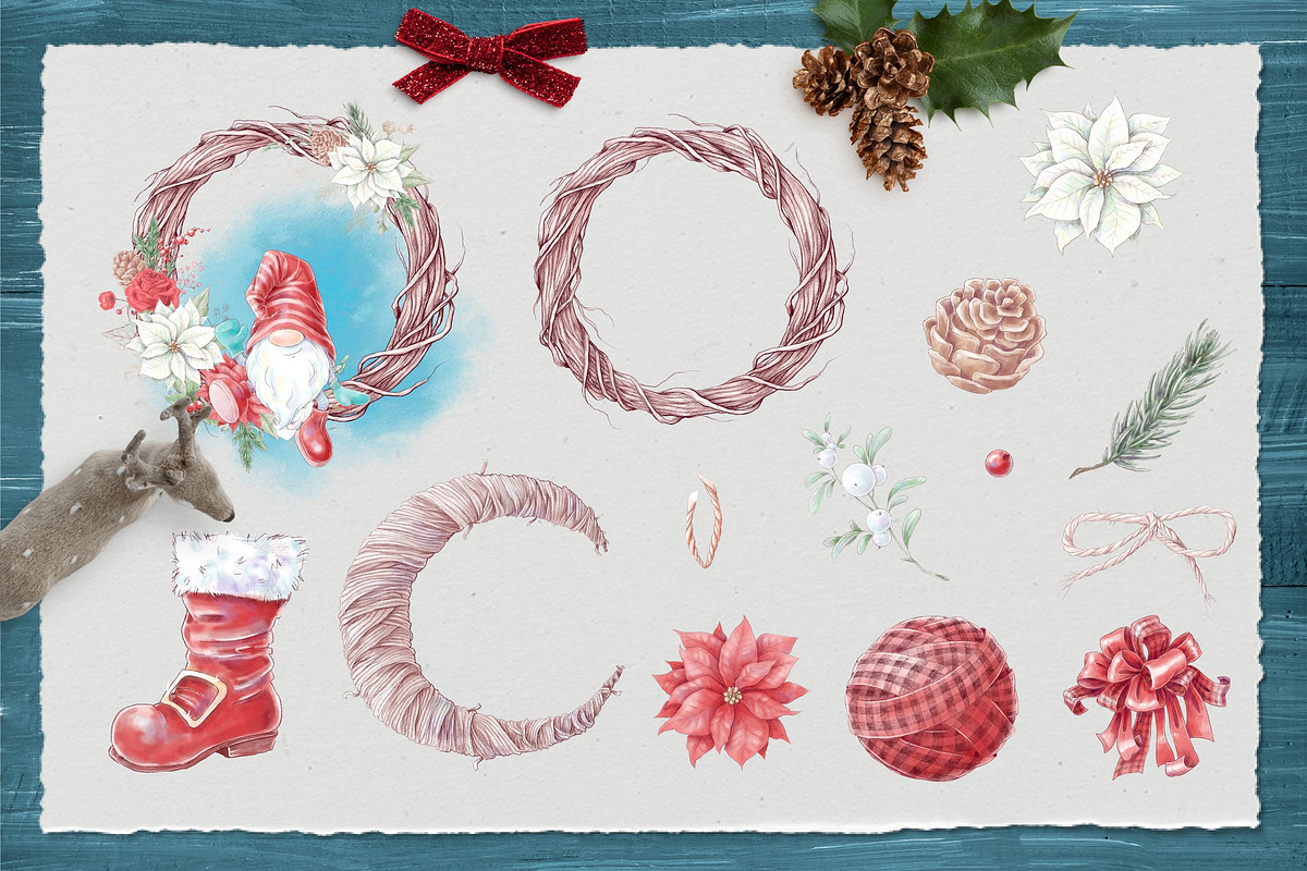Christmas gnomes, a Decorative Illustration by Yuliya Art (Photo 5 of 6)