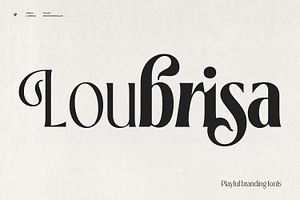 Loubrisa - Playful Branding Fonts, a Serif Font by creativemedialab
