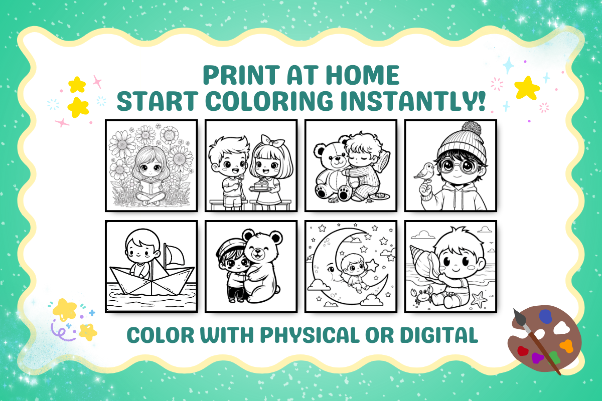 Chibi Printable Coloring Pages, a Person Illustration by ikarifq shop (Photo 6 of 7)