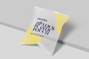 Frosted Zip Lock Plastic Bag Mockups