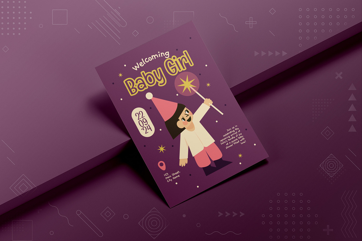 Fairy Baby Shower Invitation, an Invitation Template by Fannan Studio (Photo 2 of 2)