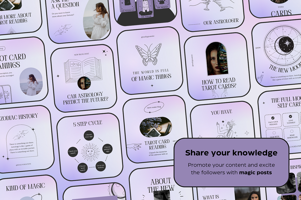 Magical Instagram Templates Canva, a Social Media Template by Eden Origin Studio (Photo 3 of 7)