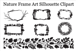 Decorative Nature Frame Silhouette