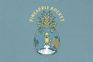 PINEAPPLE ROCKET, an Illustration by Ngaula Std.