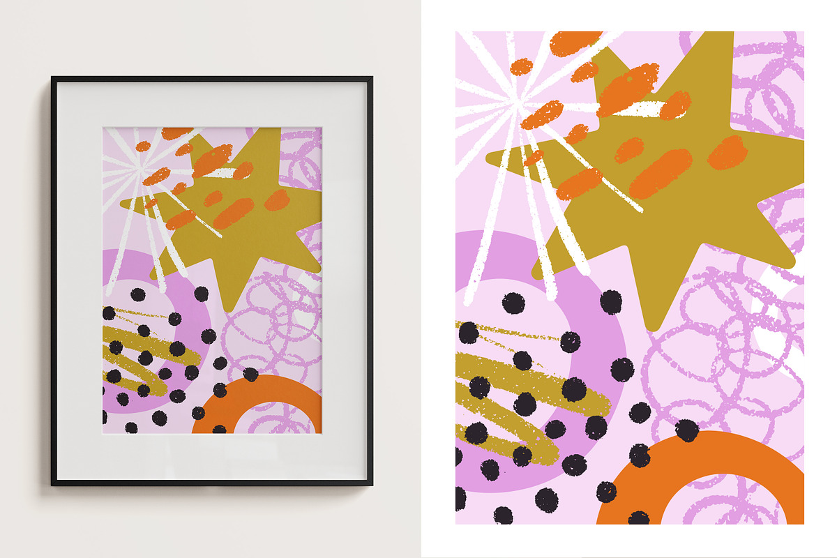 Abstract, doodle posters, cards set, a Decorative Illustration by Good Studio (Photo 4 of 5)