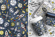Space Doodle Seamless Patterns, a Pattern Graphic by BALABOLKA (Thumbnail 5 of 8)