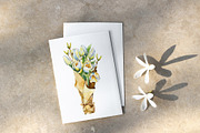Spring tulips and mimosa, watercolor, an Illustration by Artmanata (Thumbnail 10 of 12)