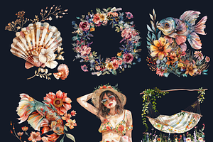 Watercolor Floral Summer Collection