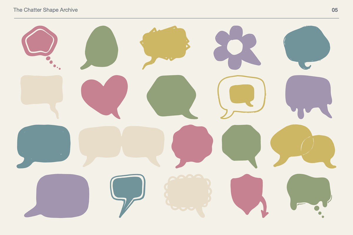 102 Hand-Drawn Bubble Shapes, an Object Illustration by designvectx (Photo 6 of 8)