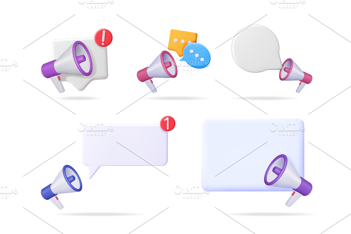3d vector illustration set of, an Object Illustration by Abscent