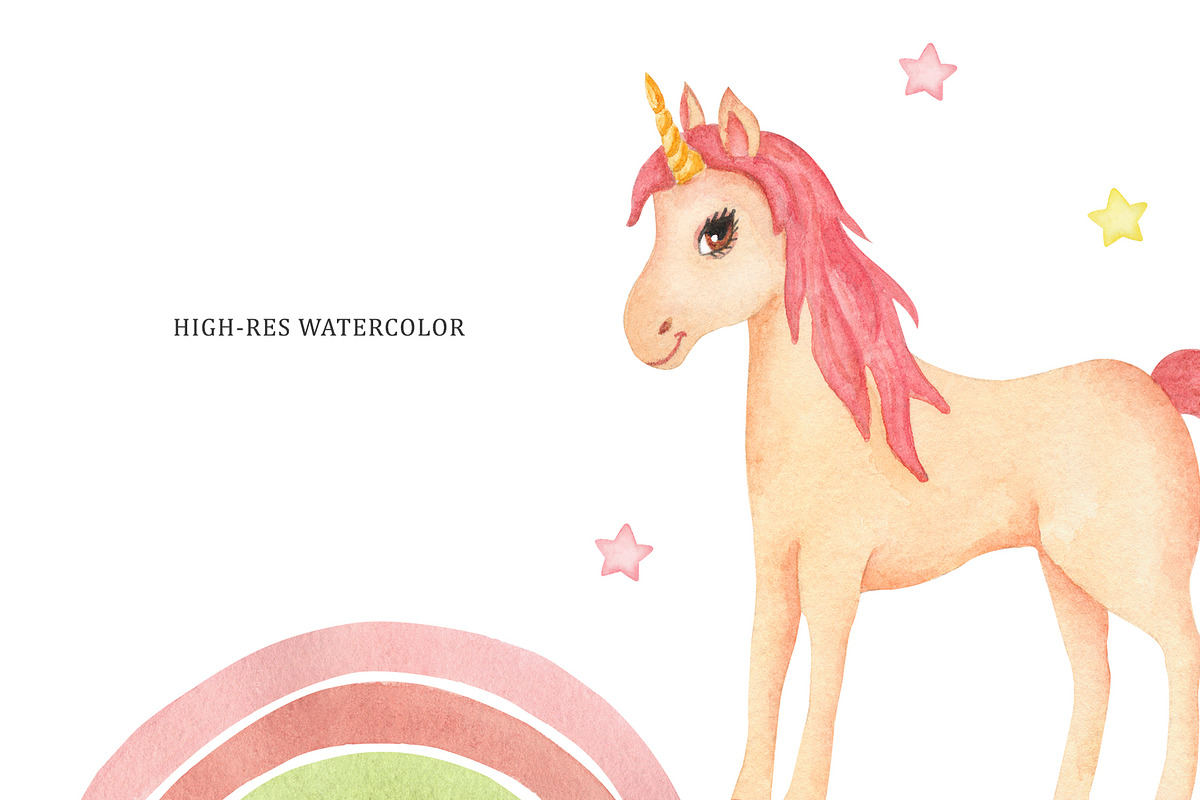 Watercolor Princess Castle Clipart, an Illustration by kate_illustration (Photo 6 of 6)