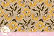Skull Blossom Seamless Pattern, a Pattern Graphic by CpSnowy (Thumbnail 1 of 5)