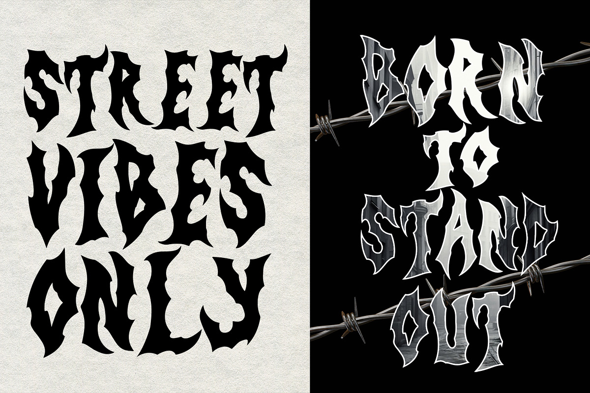 Demones Disaster Horror Metal, a Blackletter Font by dansdesign (Photo 8 of 9)