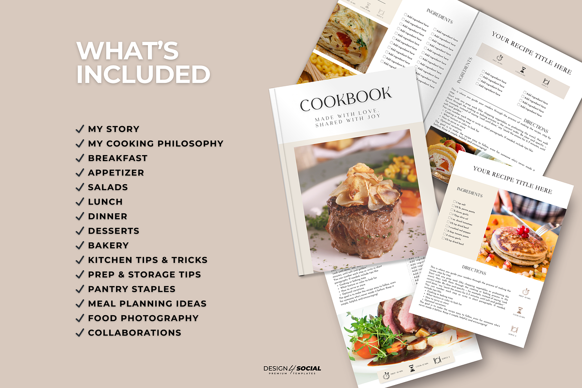 Cookbook PDF with Meal Plan & Tips preview 3