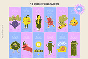 Suspicious Veggies - vector stickers, a Decorative Illustration by marmarina (Thumbnail 7 of 11)