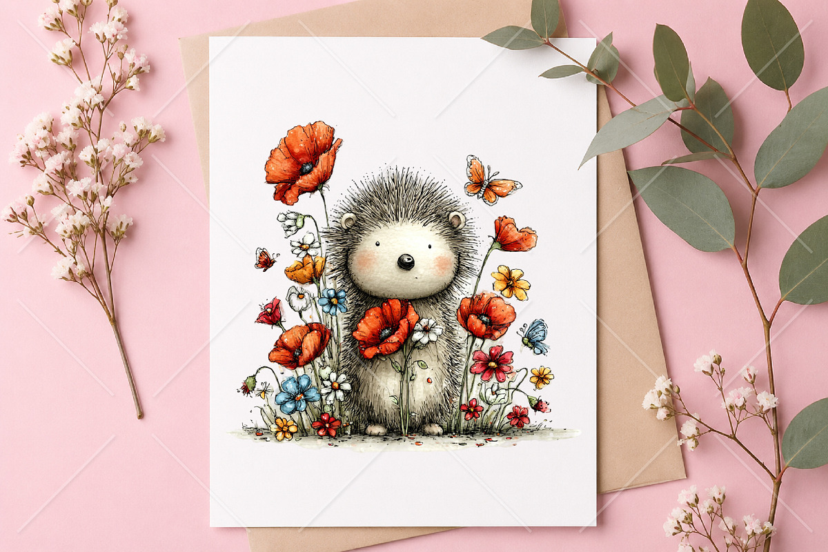Whimsical Summer Animals Clipart, a Seasonal Illustration by Canvas Craft (Photo 10 of 10)