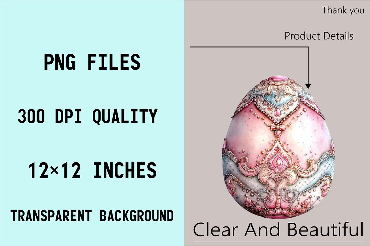 Happy Easter Egg Clipart Bundle., an Illustration by SVGArt (Photo 3 of 8)