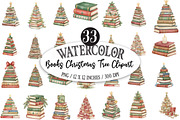 Books Christmas Tree Clipart, an Illustration by Designking (Thumbnail 1 of 5)