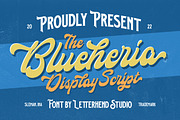 Blueheria- Display Script, a Script Font by Letterhend Studio (Thumbnail 1 of 9)