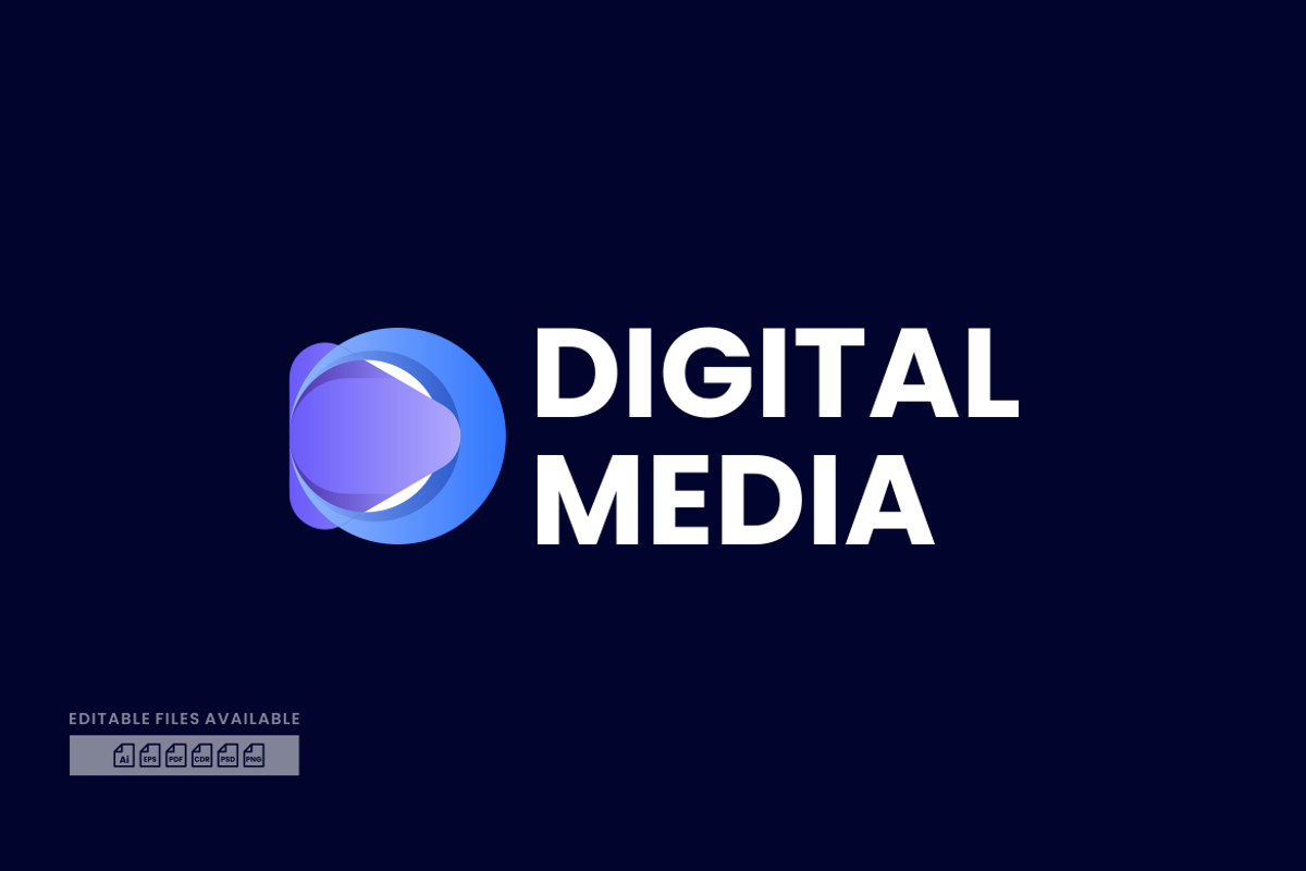 Digital Media Gradient Colorful Logo, a Branding & Logo Template by ivan_artnivora